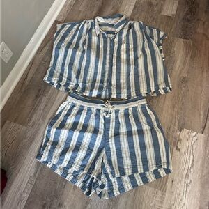 Old Navy Blue and White Striped Set